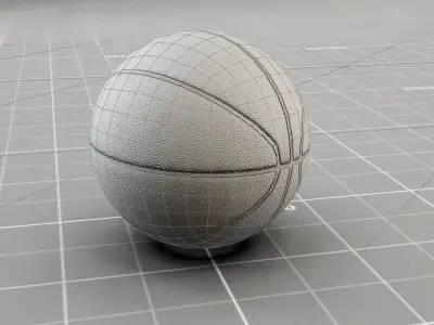 Basket Ball - Clean Dirty - 3D VR  AR  game ready  Low-poly 3D model