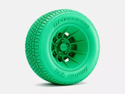 15x10 American Racing Vector Wheel BFGoodrich Radial TA Tire 3D print model