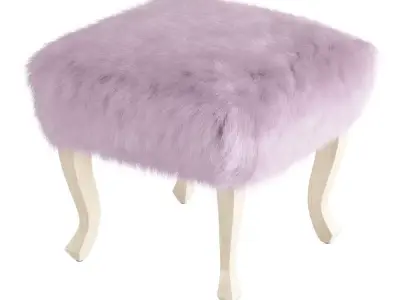 Homepop Decorative Square Ottoman 3D model