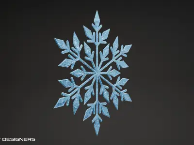 Snowflake Decor Low-poly 3D model