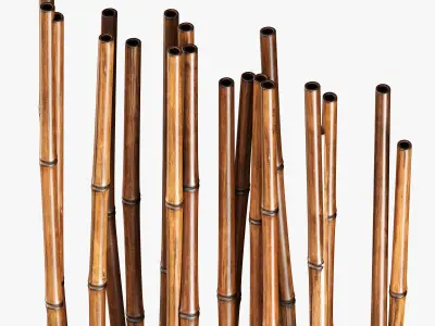 Bamboo low decor n7 3D model