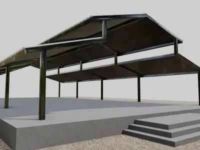 Steel Structure Warehouse - Type-5 3D model