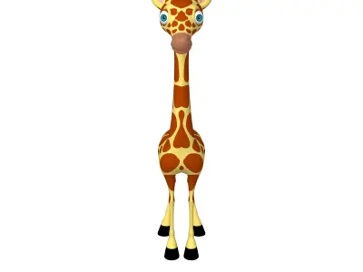 Giraffe Cartoon 3D model