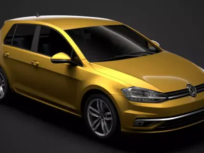 VW Golf TSI 5door Typ5G 2019 3D model
