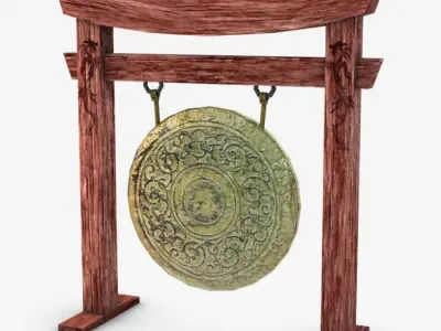 Ancient gong 3D model