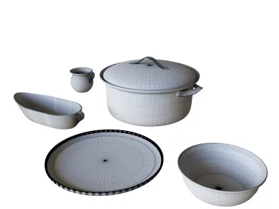 Crockery plates 3D model