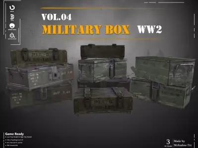 Military Box WW2 - VOL04 Game Ready Low-poly 3D model