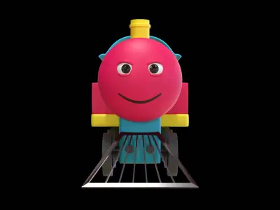 Train Low Poly 3D Model 3D model by LittleRattle