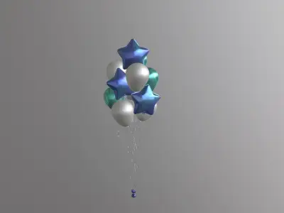 Helium Balloons 3D model purchase