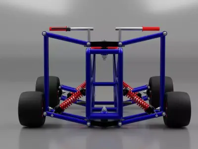 quad bake cart 3D model