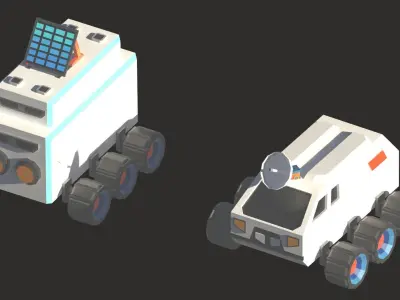 Space Icons Low-poly 3D model