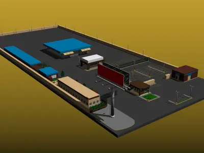 Coca Cola Company Low-poly 3D model