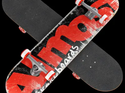 Skateboard set 008 3D model