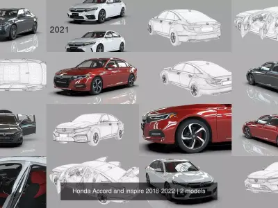 Honda Accord and inspire 2018-2022 3D Model Pack