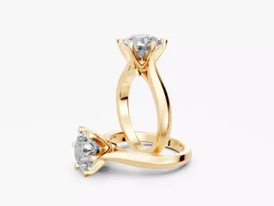 ZKR011 ENGAGEMENT RING 3D print model