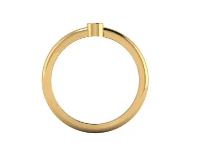 Spiral 3 Stone Diamond RIng 3D print model