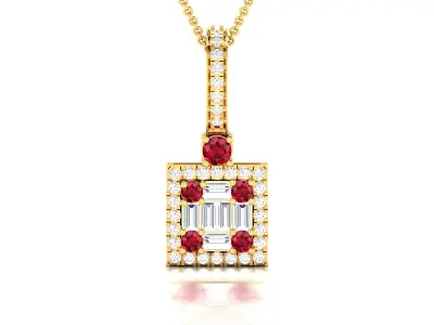 Pendant Women 3dm STL FBX OBJ Render Details 3D print model