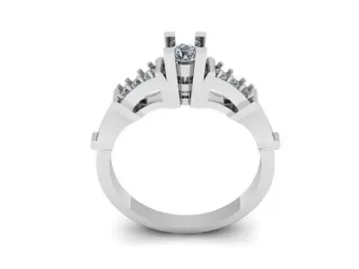 new solitair ring for daimonds 3D print model