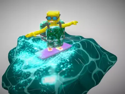 Bob The Boy Turtle  Low-poly 3D model