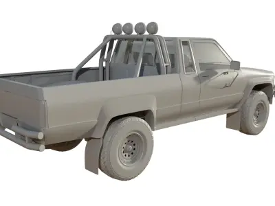 Toyota SR5  Detailed 3D Model Inspired by Back to the Future Low-poly 3D model