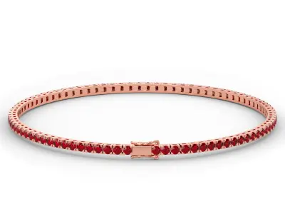 Diamond Tennis Bracelet 2mm 3D print model