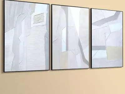 Abstract Painting Set of 3 pieces - No 14 Low-poly 3D model