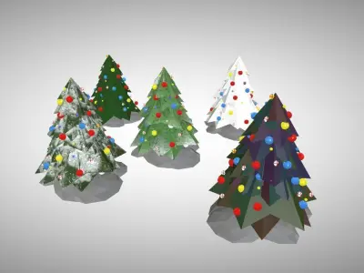 Christmas Tree Low Poly 2021 Free low-poly 3D model