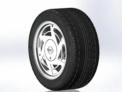 Wheels for scale model of Vette 1989 3D print model