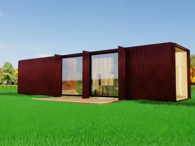 Container House Low-poly 3D model
