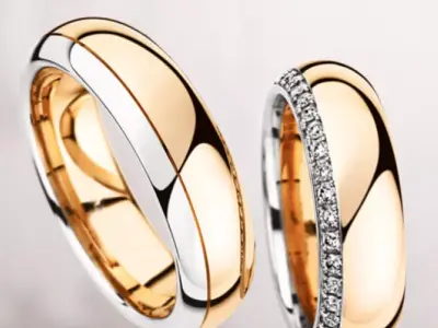 Wedding rings 068 3D print model