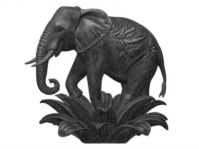 3d Model Of Decorative elephant sculpture 3D print model