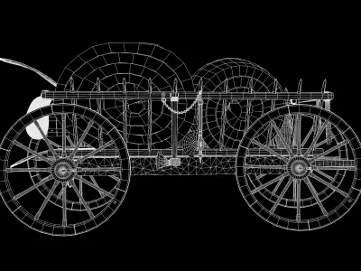 Medieval Wagon Feno 3D model