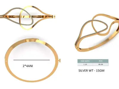 Jewellery ladies bracelet  3D print model