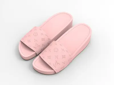 Louis Vuitton Jumbo Flatform Mule Low-poly 3D model