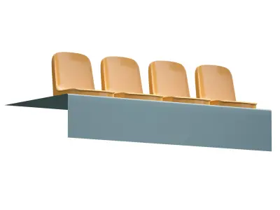 Plastic Chairs Seat Chairs for Stadium 3D model