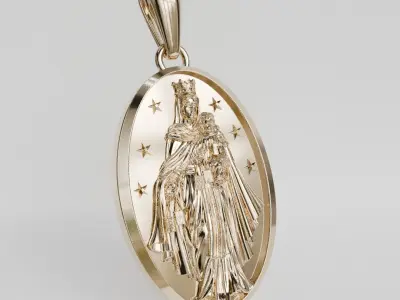 virgin medal 3D print model