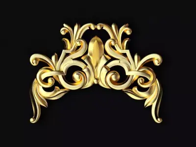 Central decor ornament for furniture 3D model 103