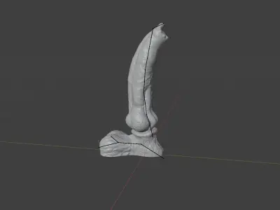 Huge Dog Penis Rigged Low-poly 3D model