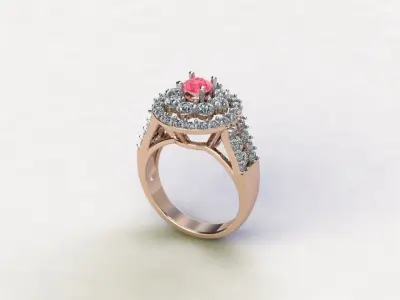 R204 Diamond Ring cad file  3D model