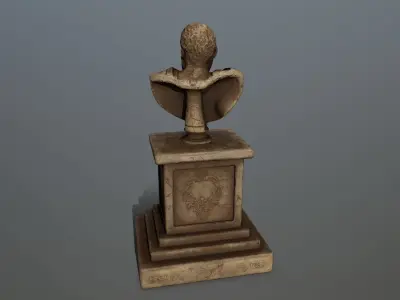 hercules bust Low-poly 3D model