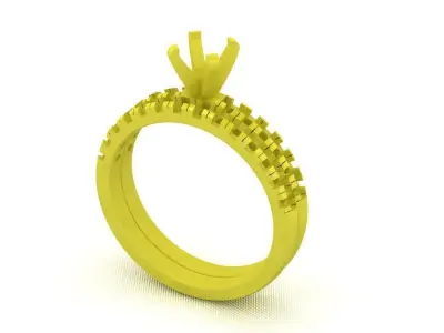 Solitaire ring  3D print model buy