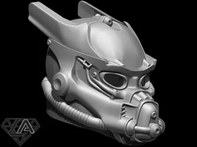 Fallout Enclave custom helmet 3D print model