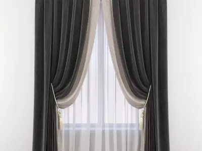 Set 84 Curtains 3D model