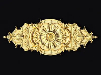 Central decor ornament for furniture 3D model 884