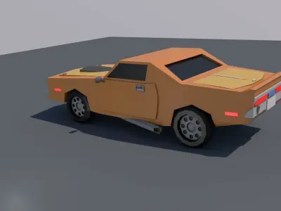 Low Poly Race Car Low-poly 3D model