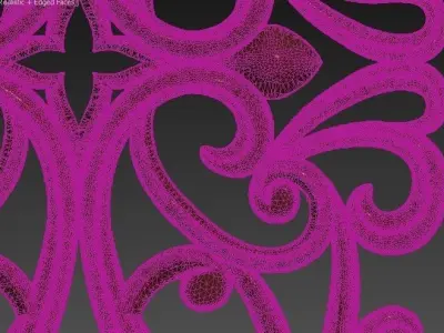 Decorative panel set 3D model 01 3D model