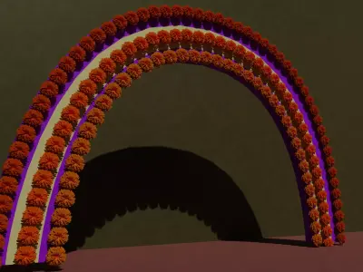 corona para altar dia de muertos 3D model