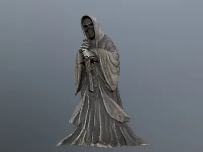Dark statue Low-poly 3D model
