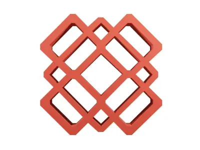 Jaali block design Diamond within Diamond 3D model