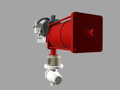 One Side Extended Bonnet Low-poly 3D model